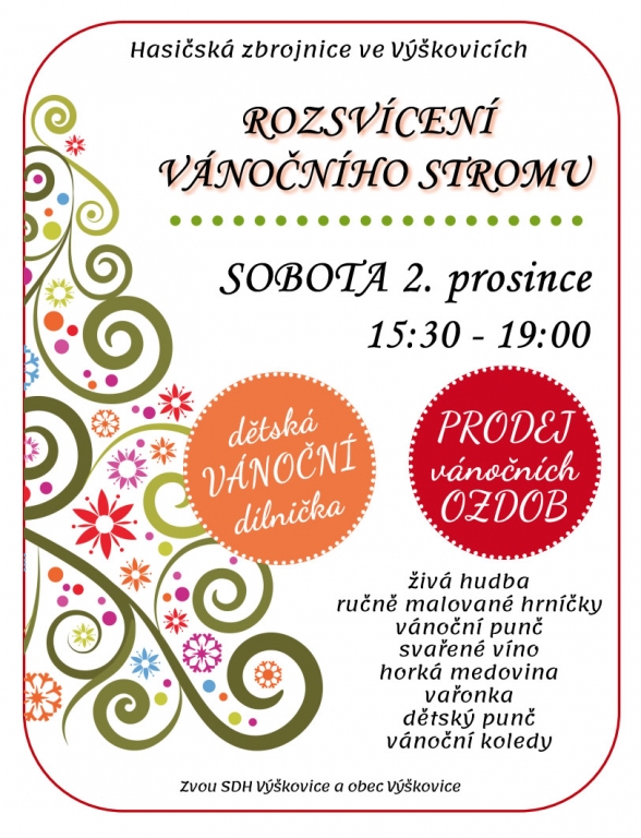 Rozsvícení vánočnímo stromu před hasičskou zbrojnicí - 2. 12. 2023